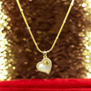 Golden Whisper | Gifted Heart Crystal Necklace