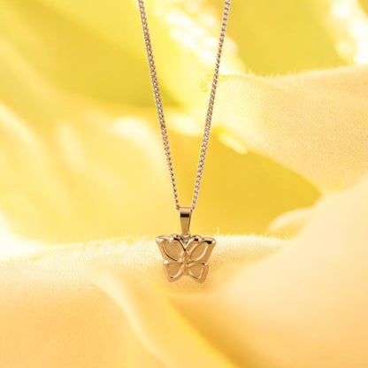 Gold Butterfly Pendant Necklace