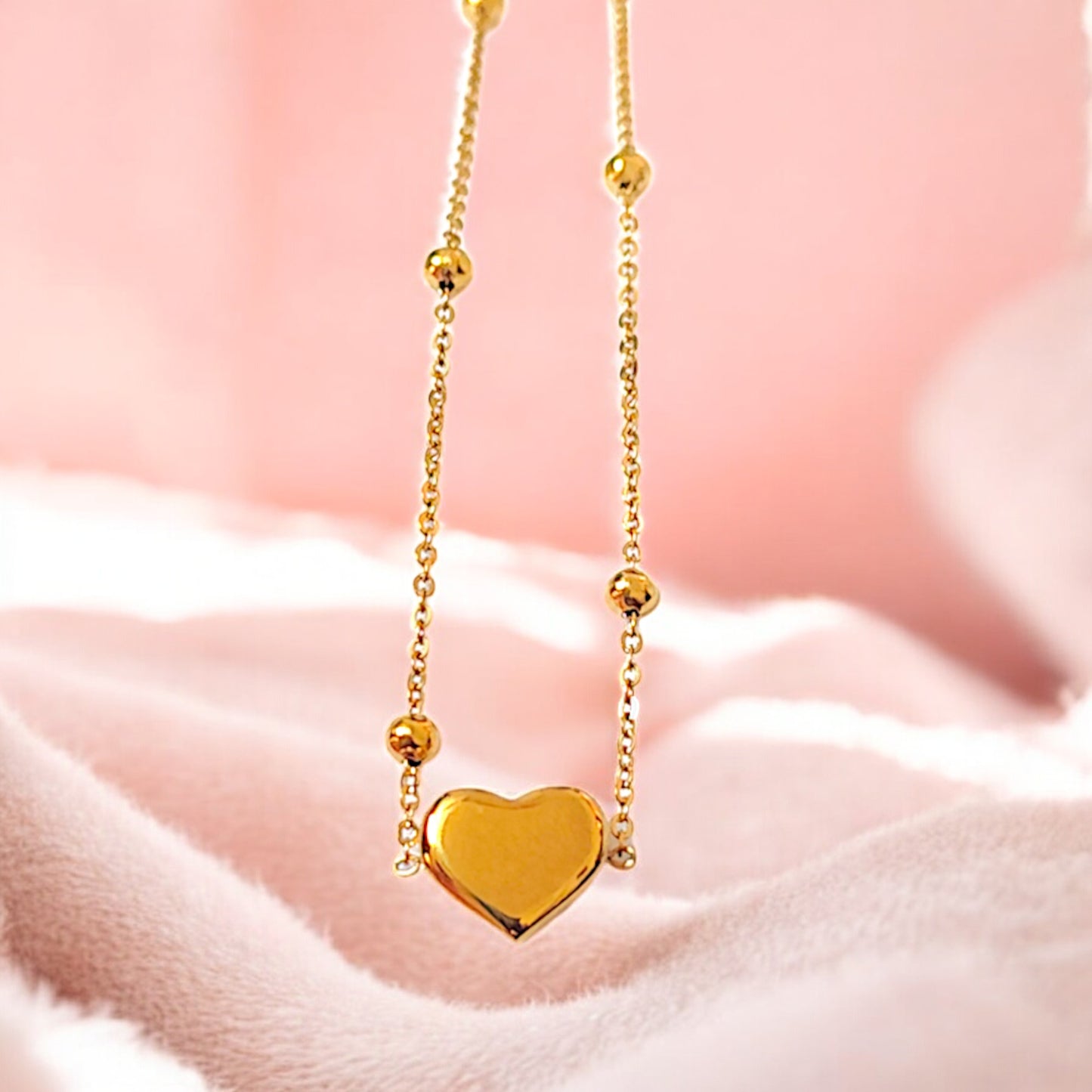 Gold Heart Loose Bracelet