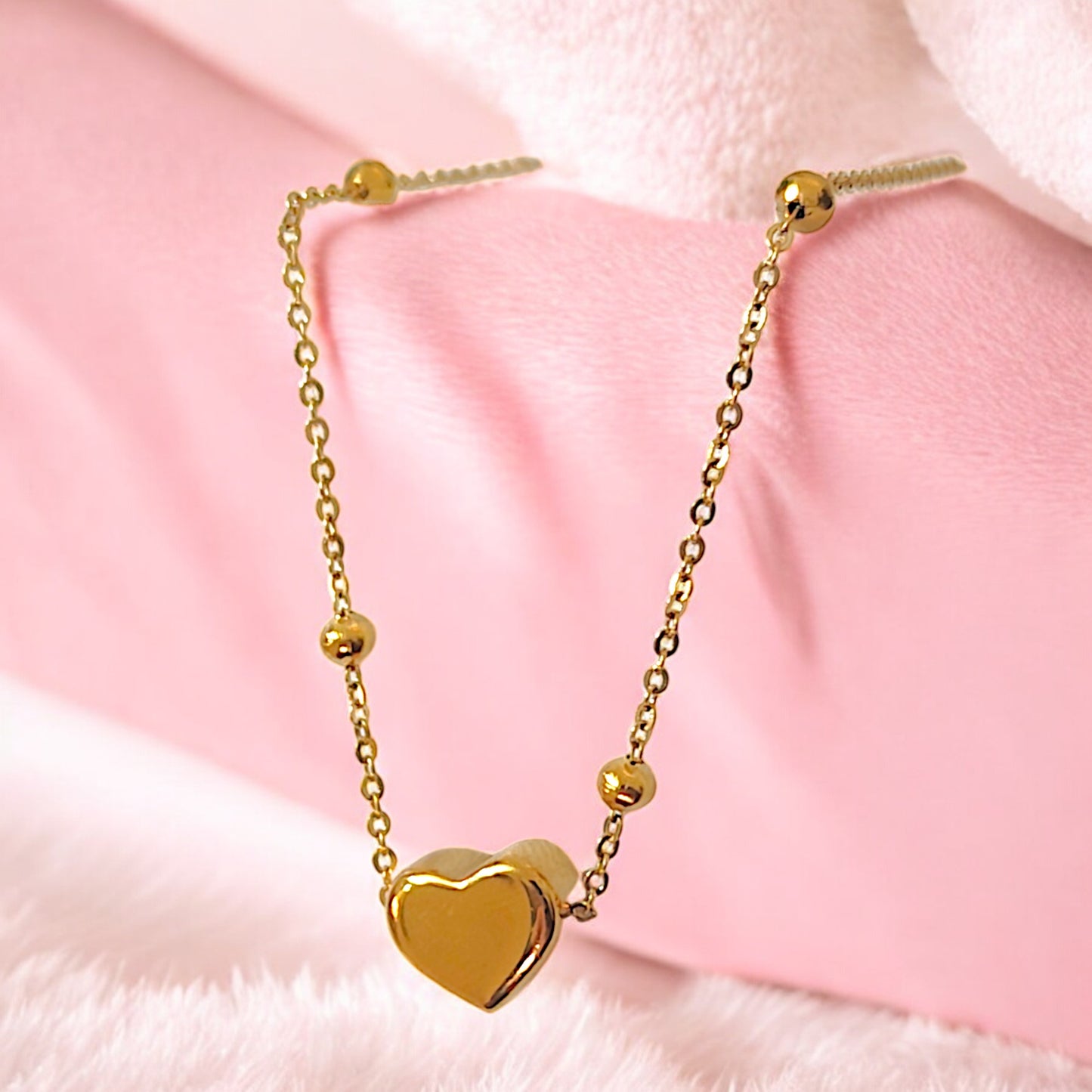 Gold Heart Loose Bracelet