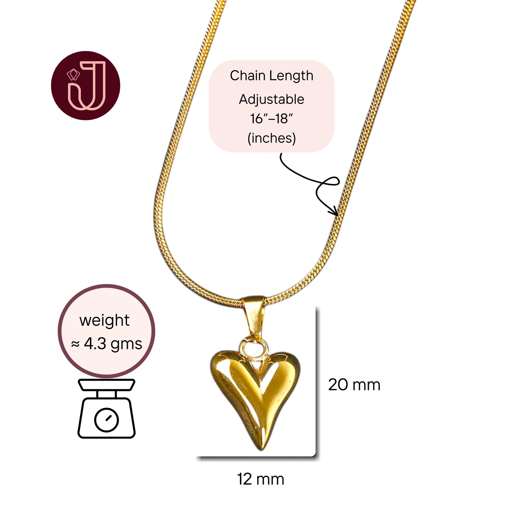 Gold Heart Necklace