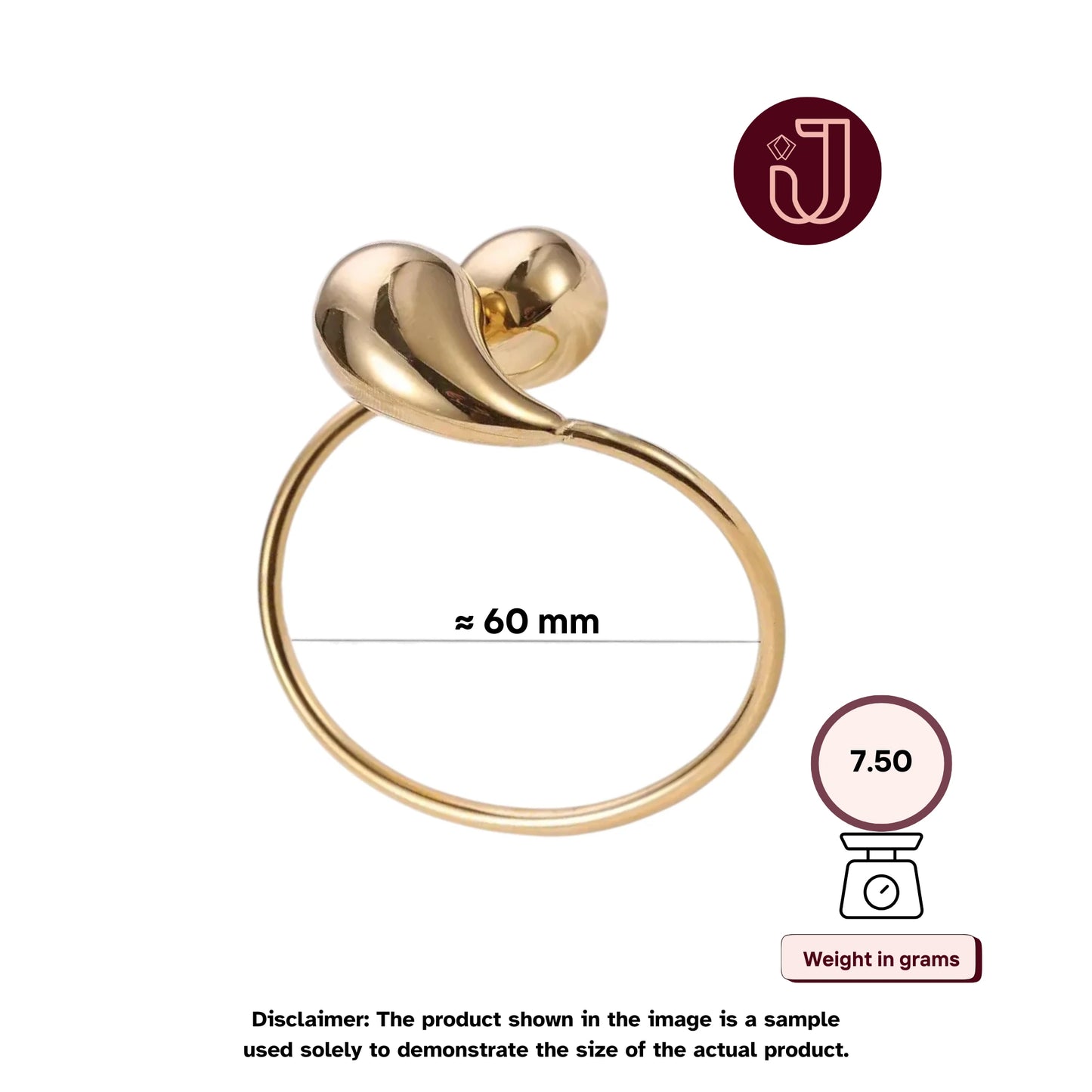 Bracelet with dimensions and weight details.