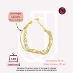 Bracelet with dimensions and weight details.