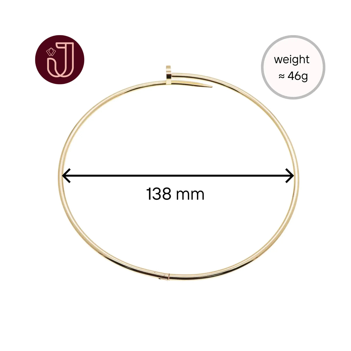 Gold Nail Choker Necklace