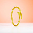 Gilded Edge | Gold Nail Oval Bracelet