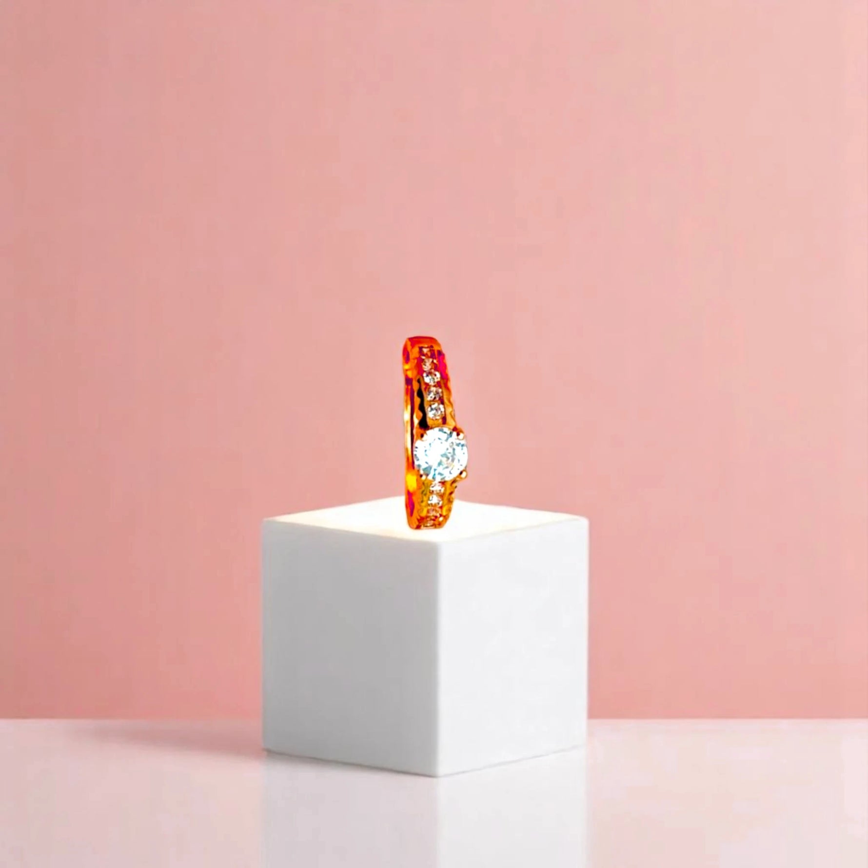 Glitter Shine Rose Gold Ring
