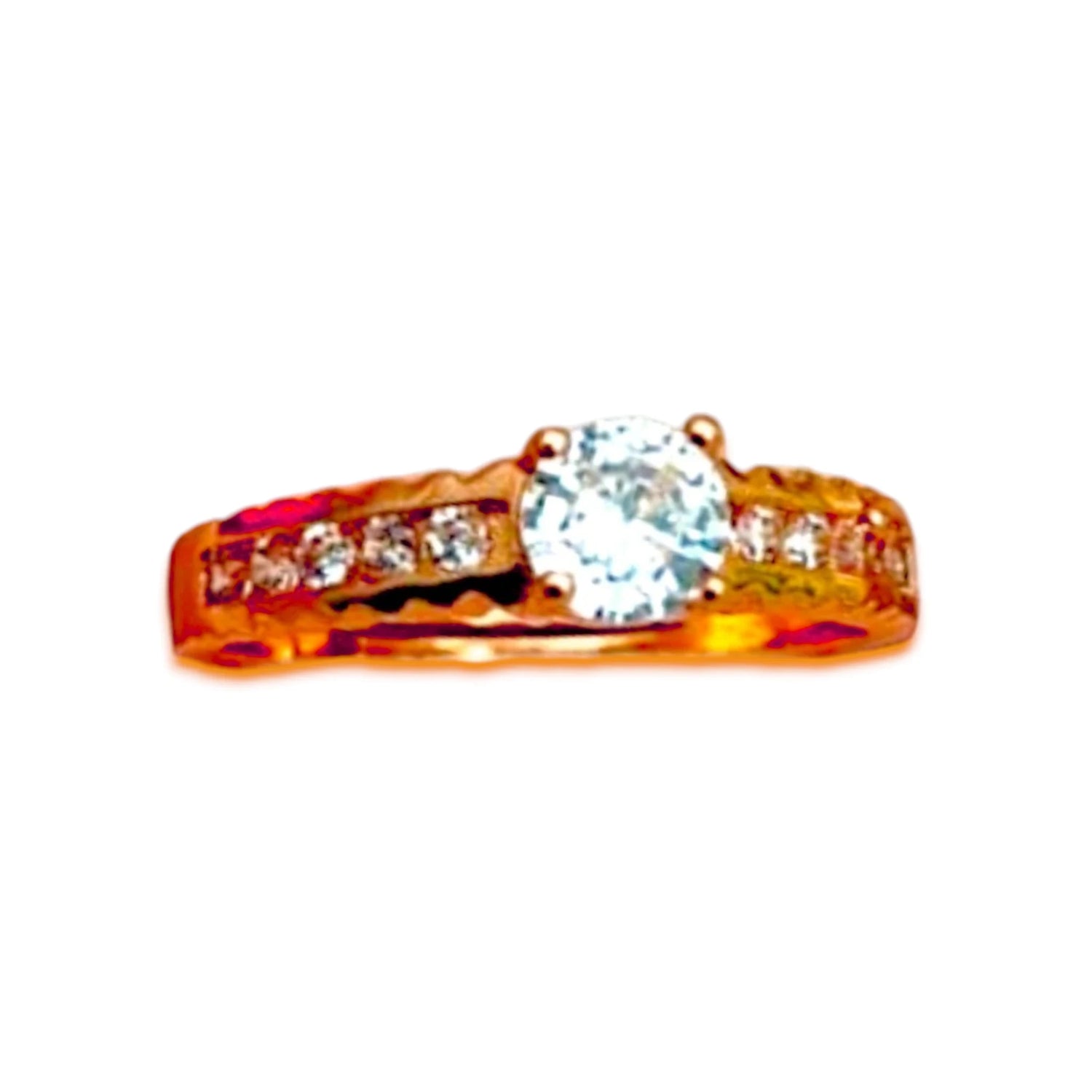 Glitter Shine Rose Gold Ring