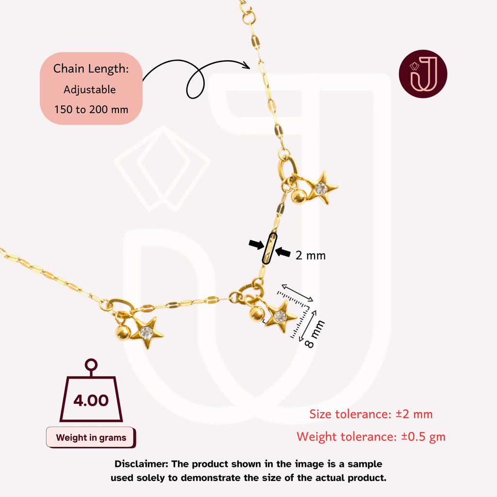 Bracelet with dimensions and weight details.