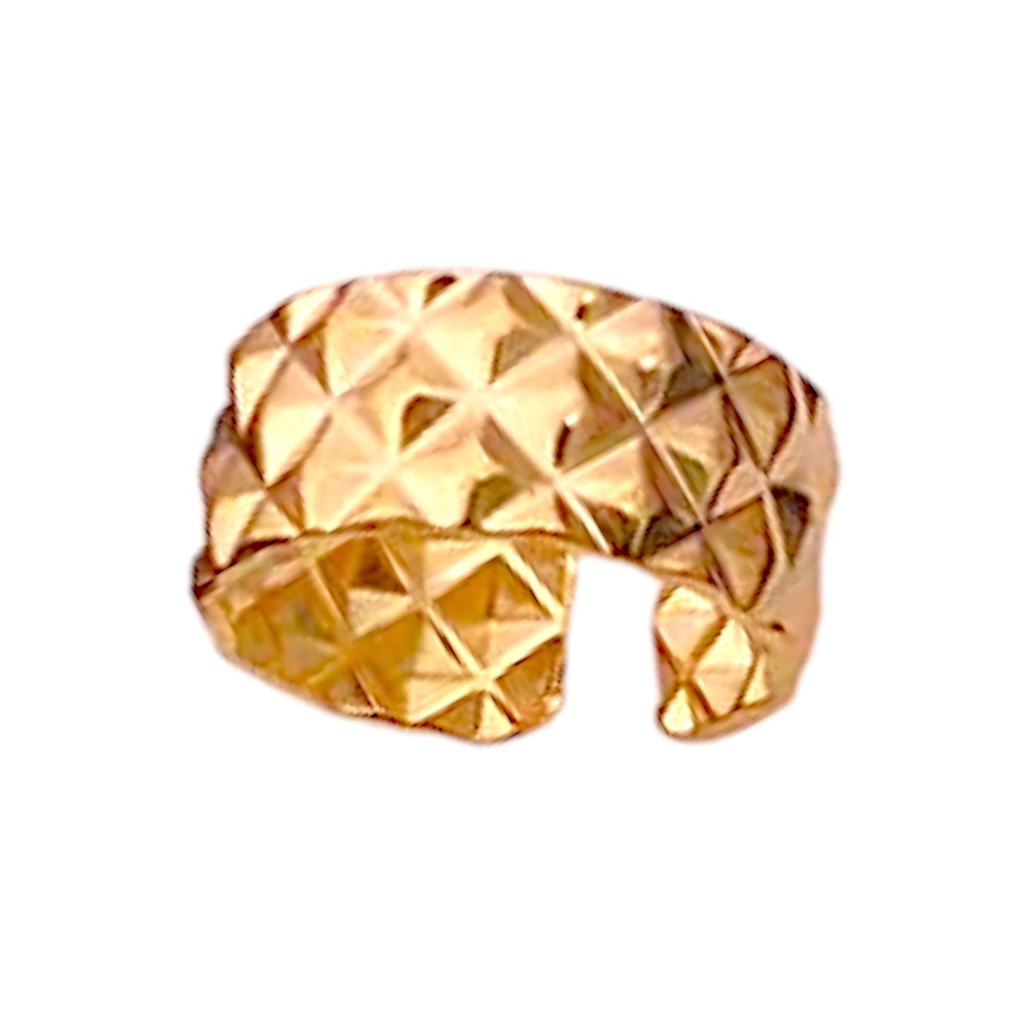 Gold Textured Adjustable Ring