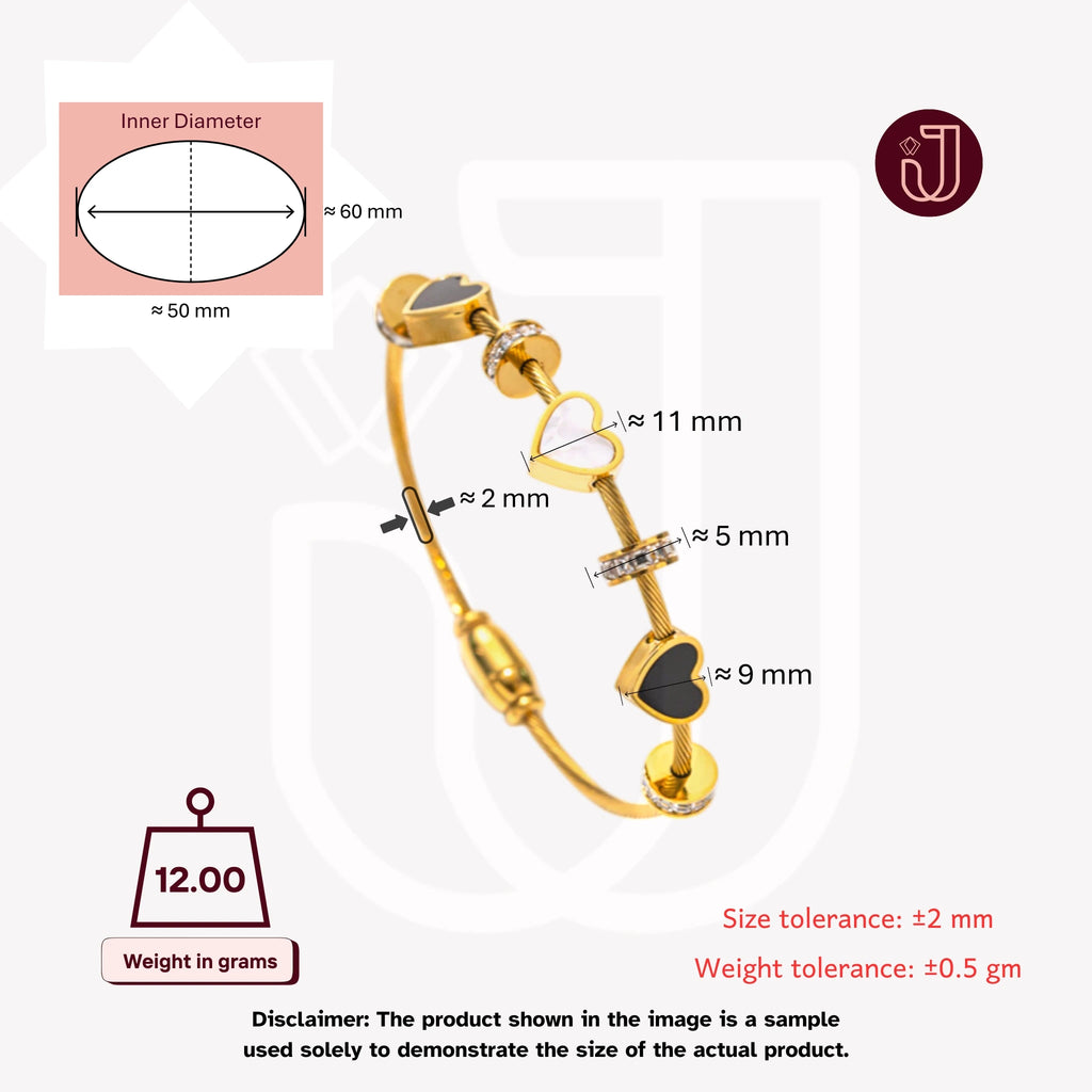 Bracelet with dimensions and weight details.