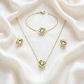 Golden Entwine — 18K Gold-Finish Cubic Zirconia Knot Set