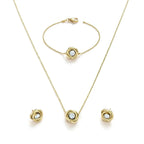 Golden Entwine — 18K Gold-Finish Cubic Zirconia Knot Set