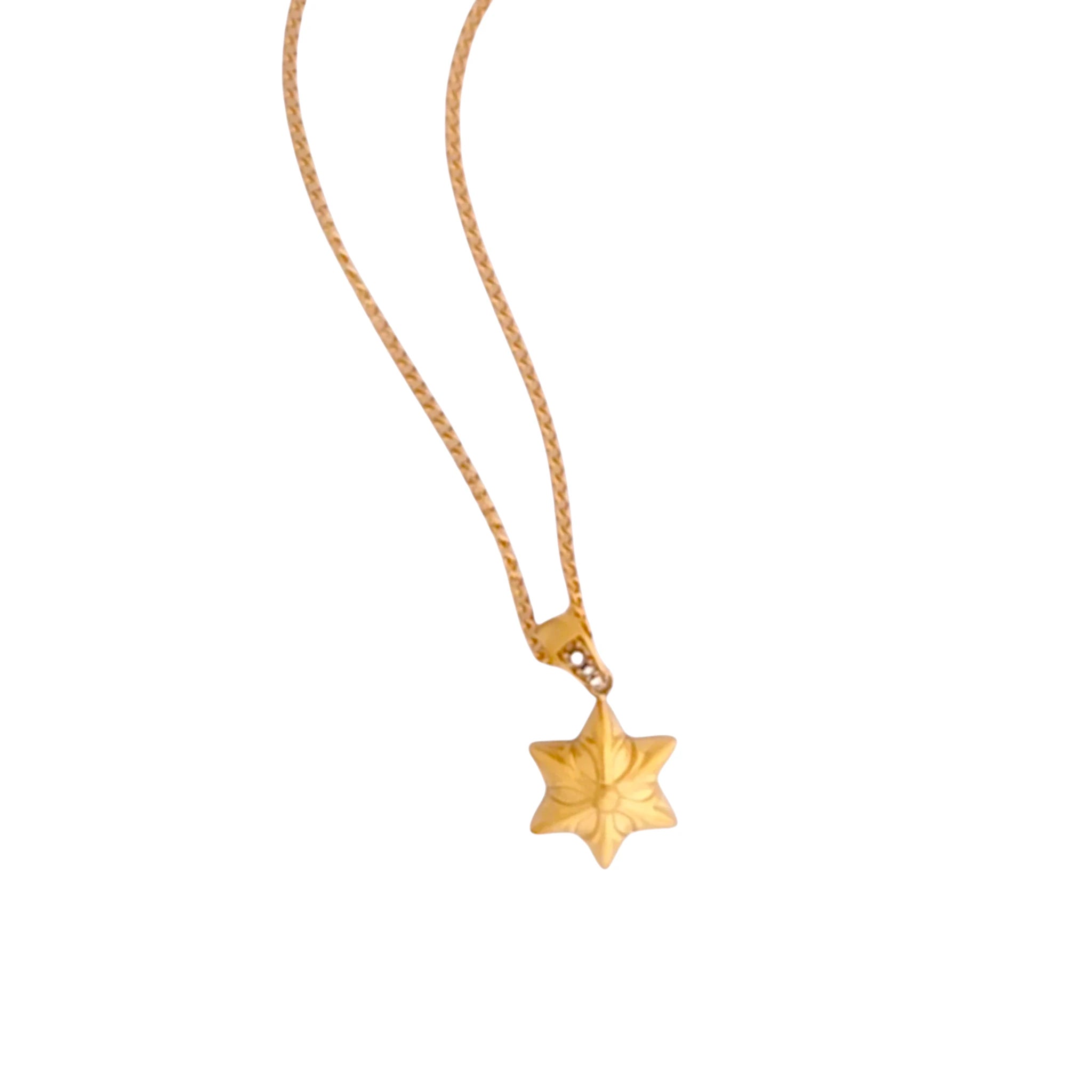 Golden Floral Star Necklace