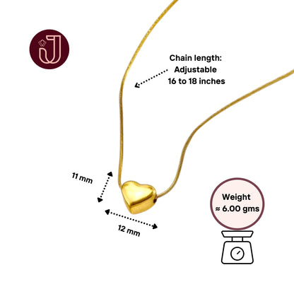 Necklace with dimensions and weight details.
