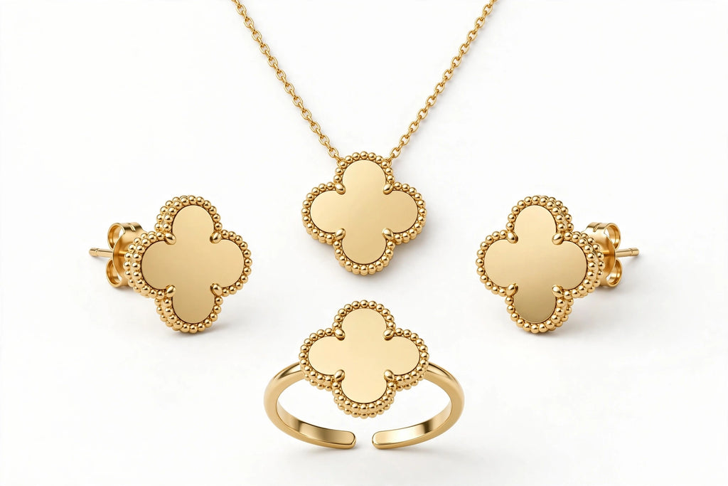 Golden Muse | Gold Clover Jewelry Set