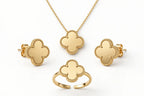 Golden Muse | Gold Clover Jewelry Set