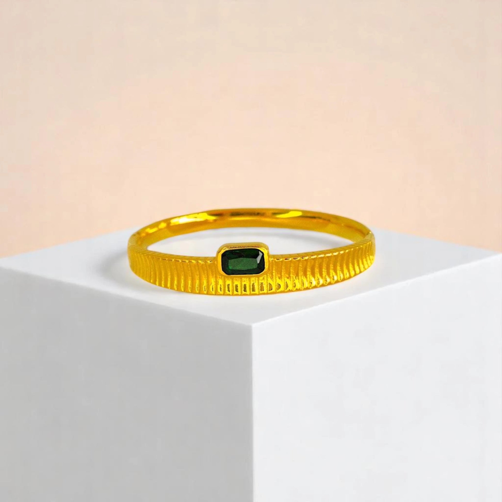 Green Gemstone Gold Bracelet