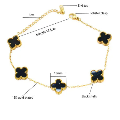 5 Black Clover Gold Loose Bracelet