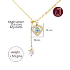 Heart Evil Eye Crystal Necklace