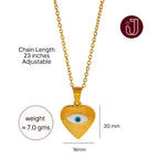 Heart Evil Eye Lariat Necklace