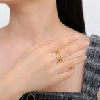 Heart Gap Gold Ring