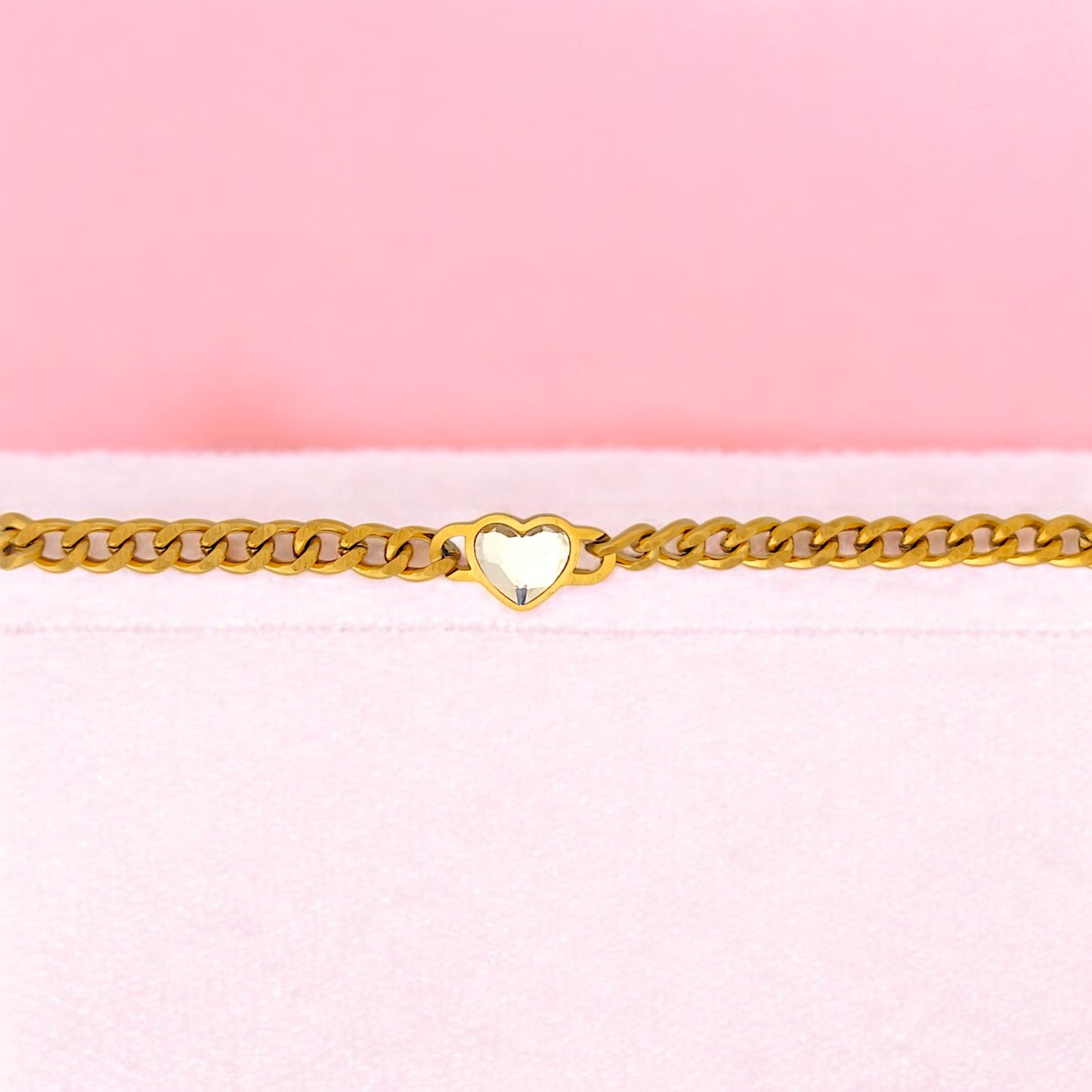 Gold Heart Chain Loose Bracelet