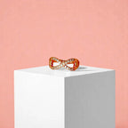 Infinity Spark Rose Gold Ring