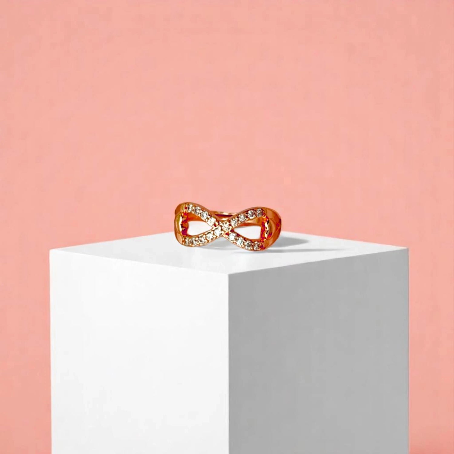 Infinity Spark Rose Gold Ring