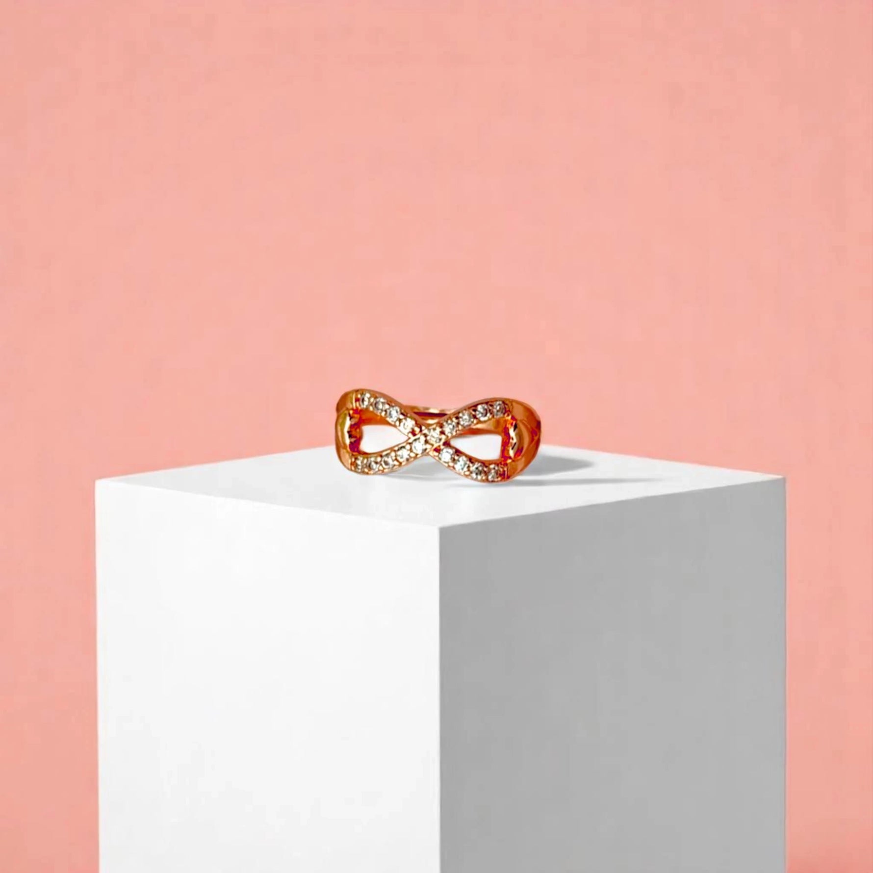 Infinity Spark Rose Gold Ring