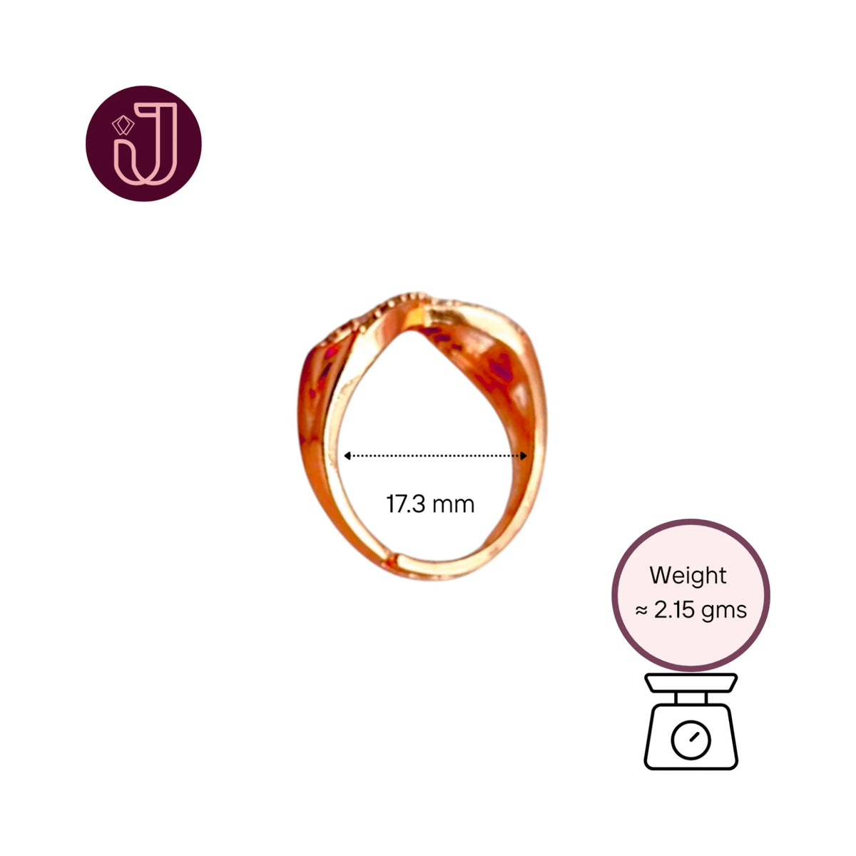 Infinity Spark Rose Gold Ring
