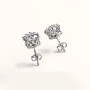 Frost Sparkle | Silver American Diamond Round Stud Earrings