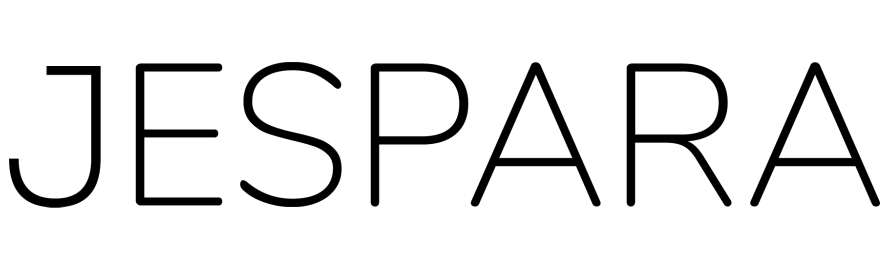 The word 'JESPARA' is shown in large, thin black sans-serif letters on a plain white background.