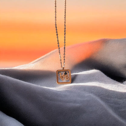 Love Square Pendant Necklace