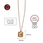 Love Square Pendant Necklace