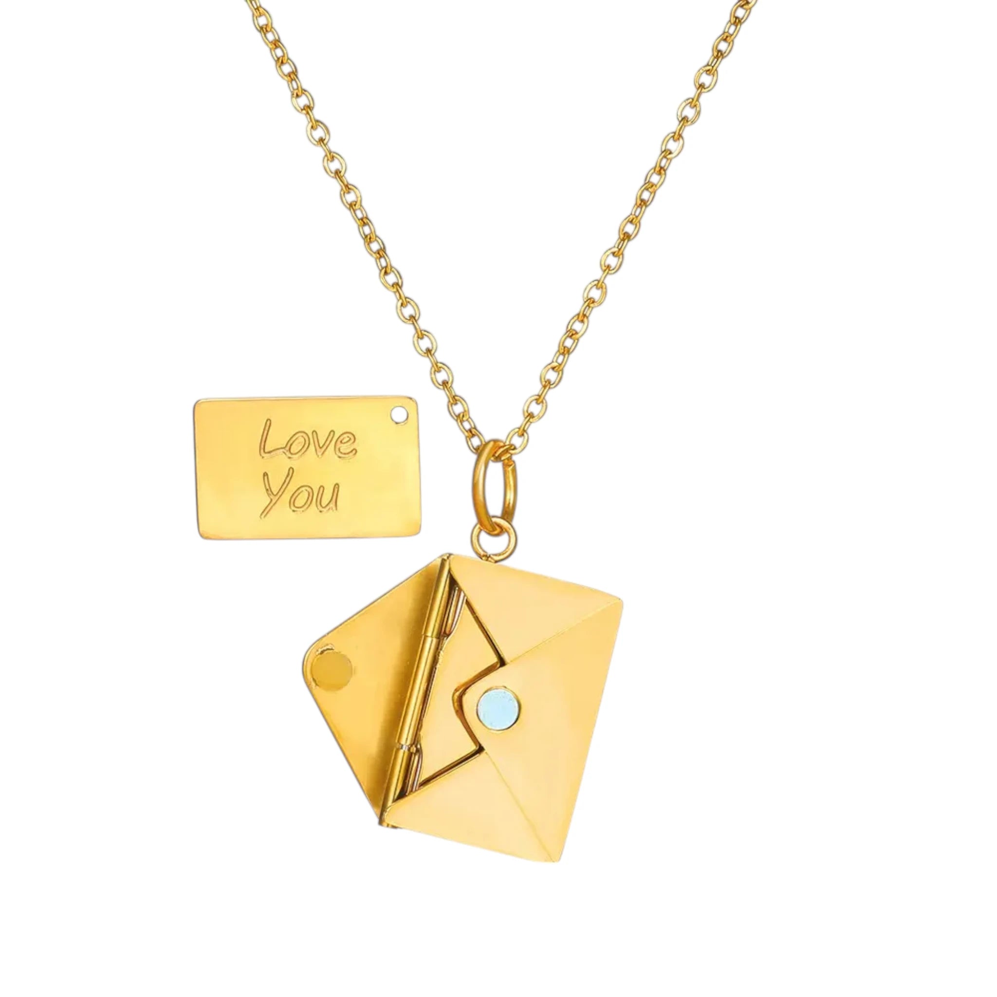 Love You Envelope Necklace