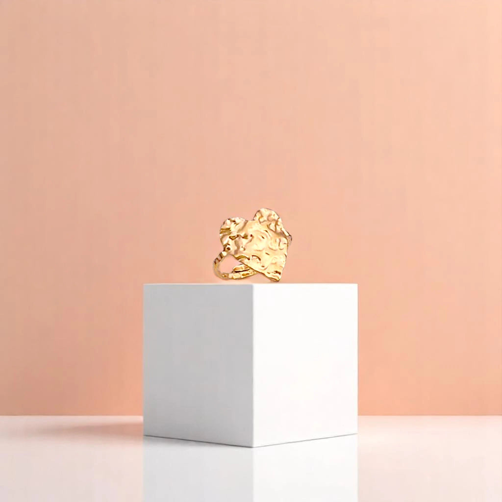 Molten Heart Textured Ring