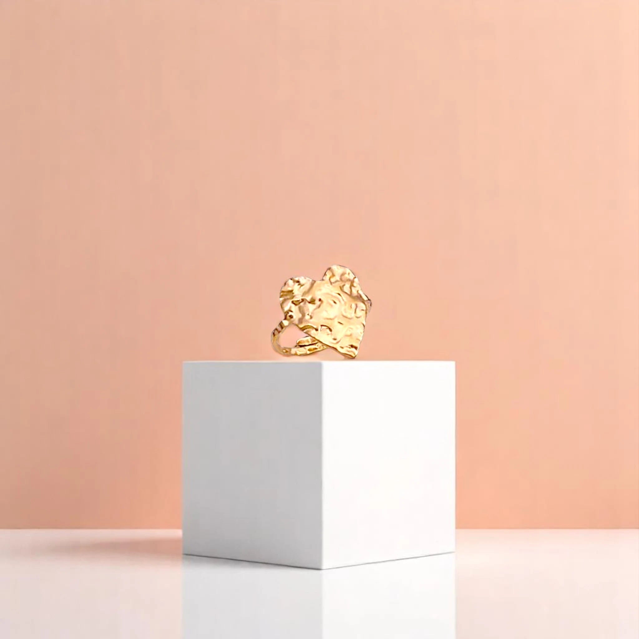 Molten Heart Textured Ring