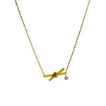 Nutted X CZ Pendant Necklace