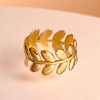 Olive Leaf Gold Ring