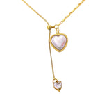 Opal White Heart Necklace
