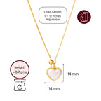 Opal White Heart Necklace