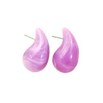 Orchid Teardrop Earrings