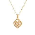 Pearl Embellished Heart Necklace