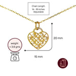 Pearl Embellished Heart Necklace