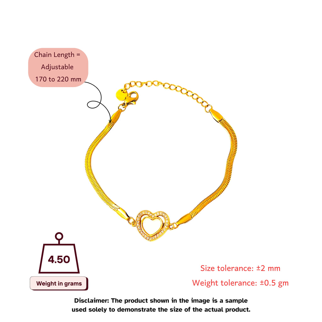 Bracelet with dimensions and weight details.