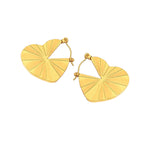 Radiant Heart Hoop Earrings
