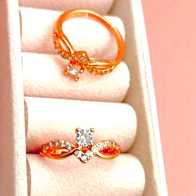 Radiant Solitaire Crown Ring