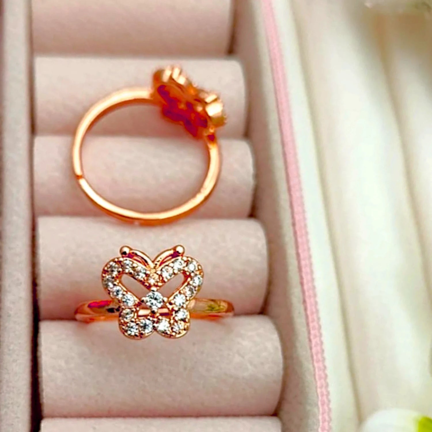 Regal Butterfly Crown Ring