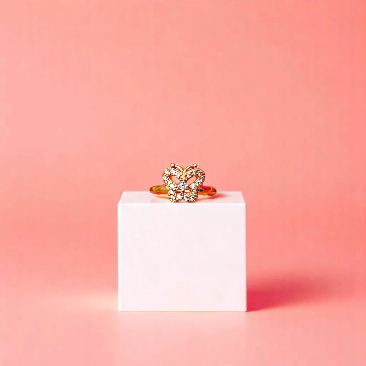 Regal Butterfly Crown Ring