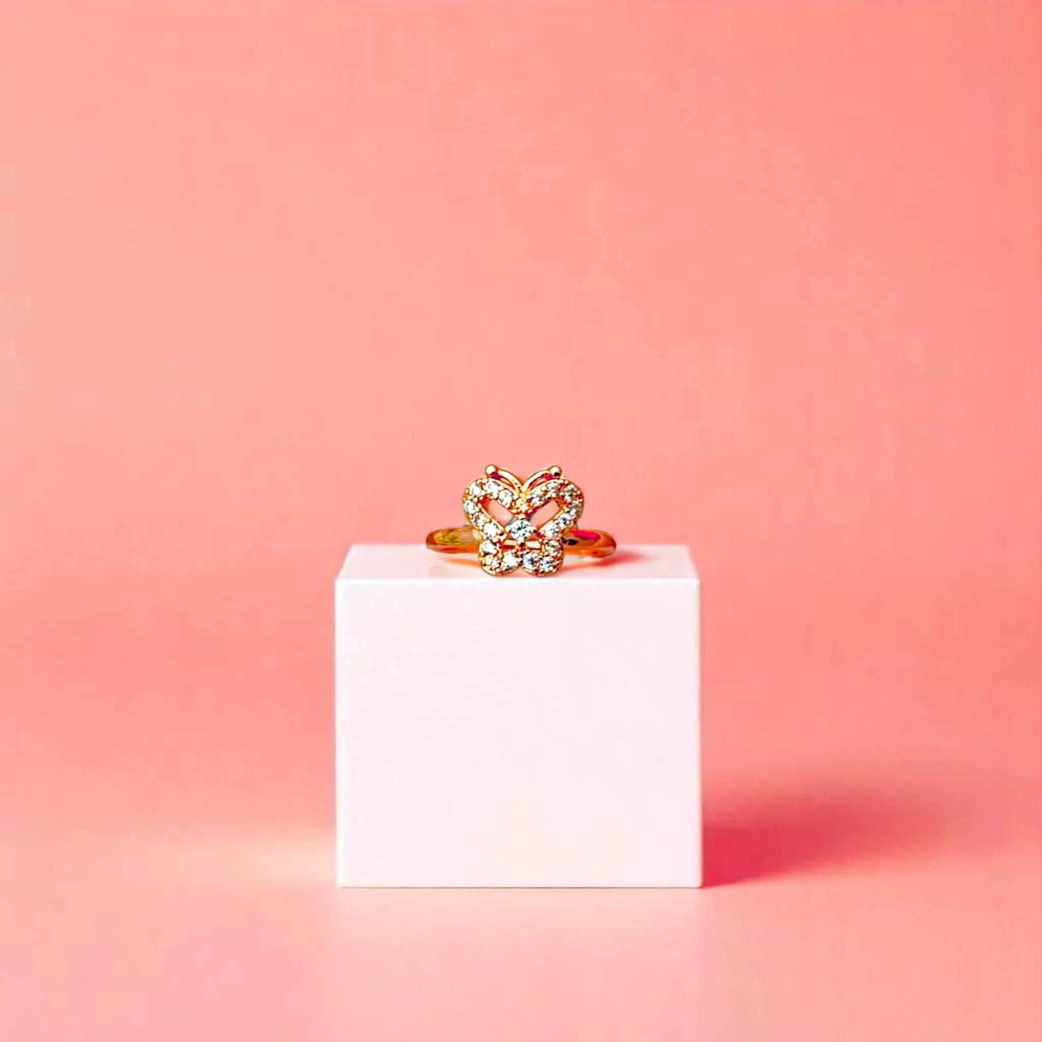 Regal Butterfly Crown Ring